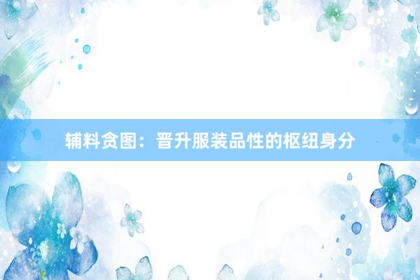 辅料贪图：晋升服装品性的枢纽身分
